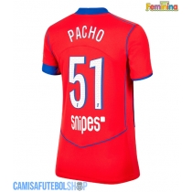 Camisa de time de futebol Paris Saint-Germain Willian Pacho #51 Replicas 3º Equipamento Feminina 2025-26 Manga Curta